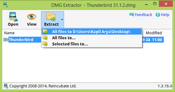 use dmg file on windows